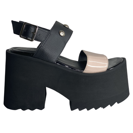 Diama Black & Nude GENUINE LEATHER