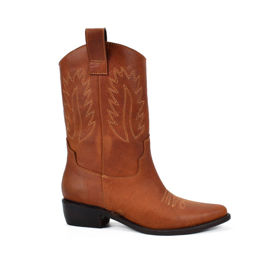 Juana Tan | Leather Cowgirl Boots