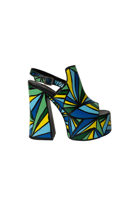 Fancy Platform Sandals GENUINE LEATHER Collab ORI