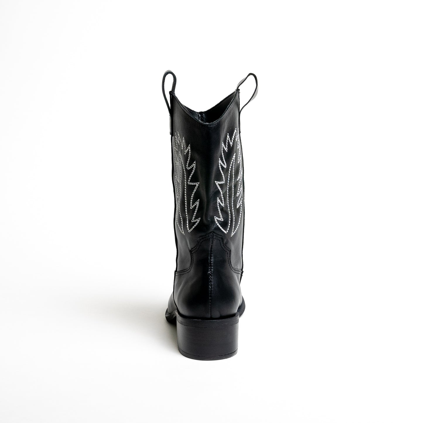 Juana Noir et Blanc | Bottes de cow-girl en cuir