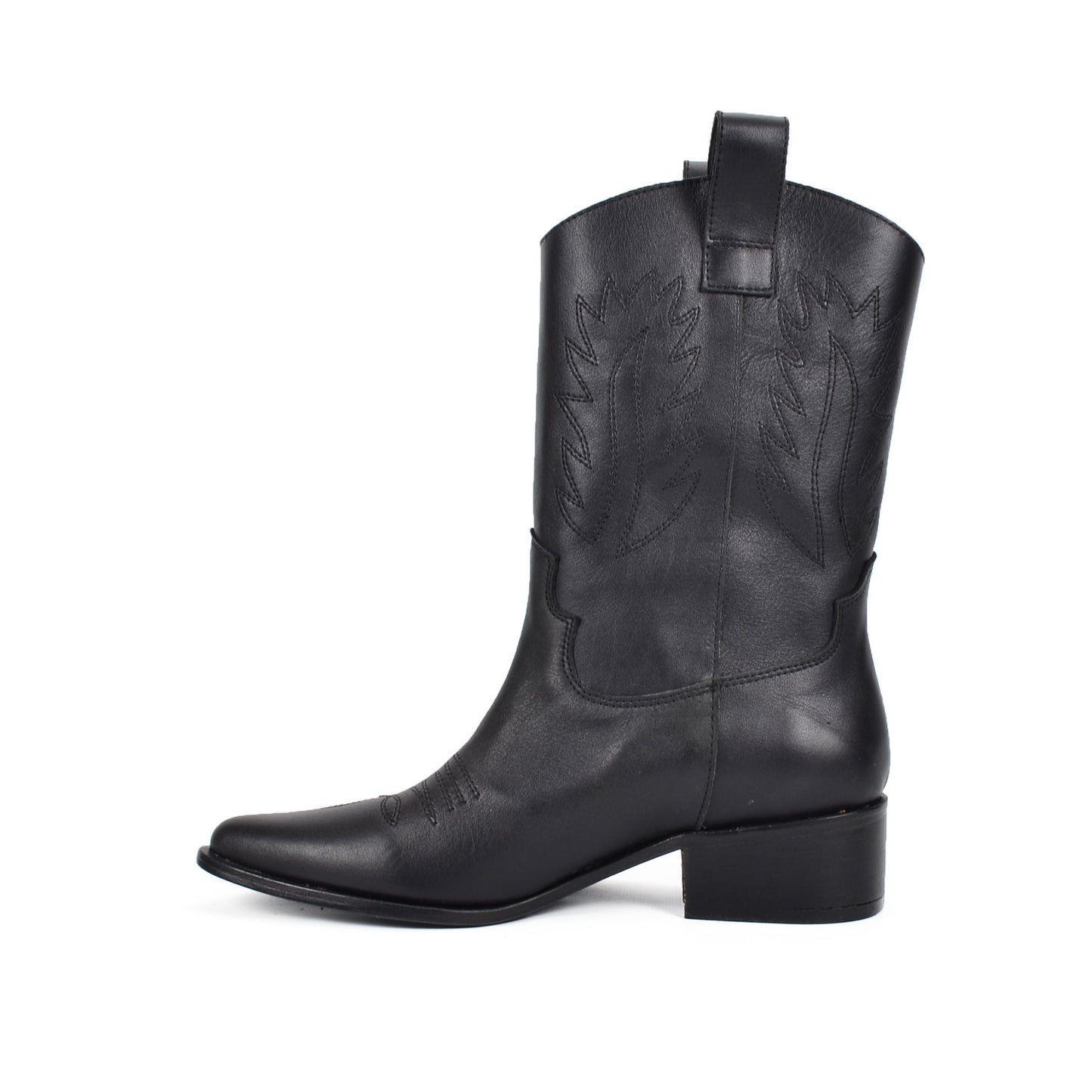 Juana Noir | Bottes de cow-girl en cuir