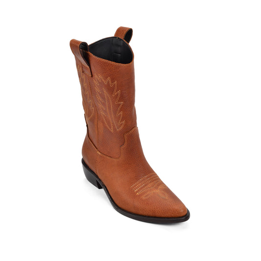 Juana Tan | Leather Cowgirl Boots