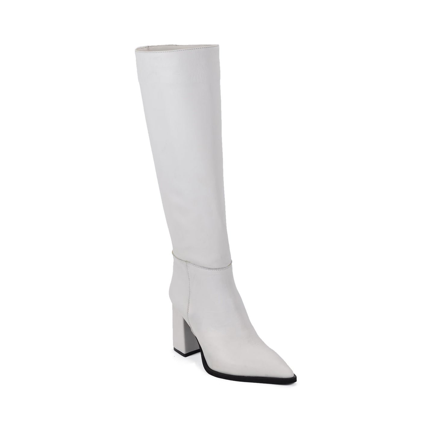 Maria White | White Leather Boots