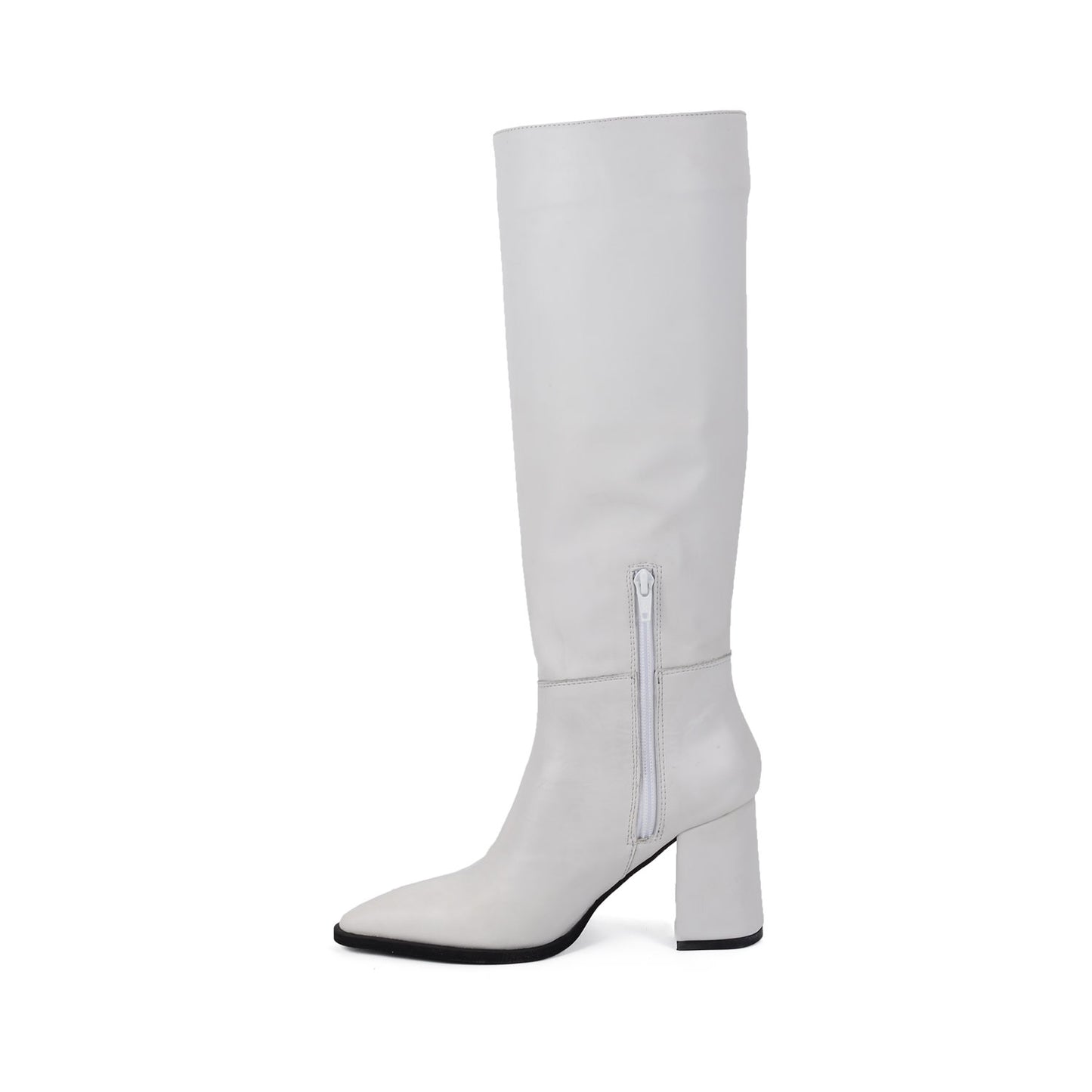 Maria White | White Leather Boots