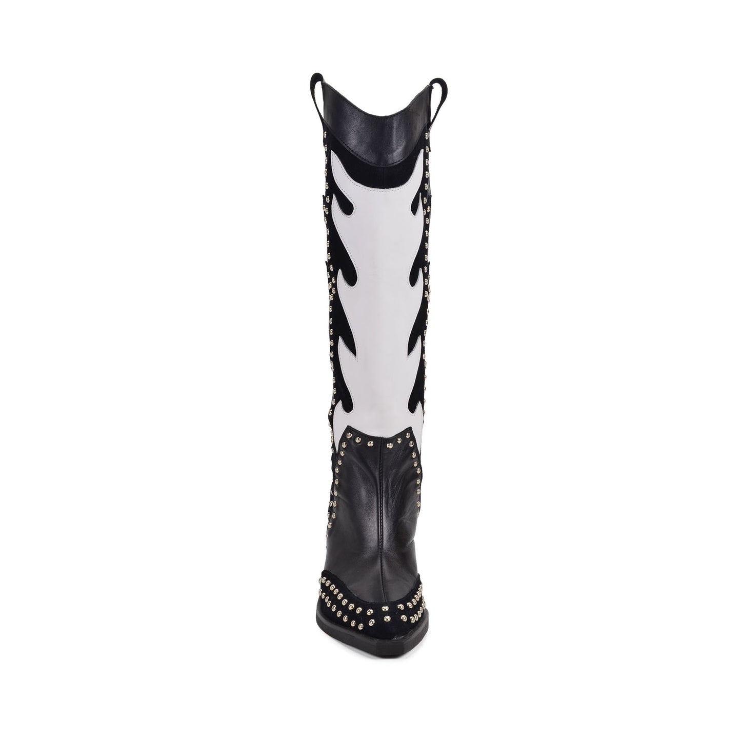 Piu-Piu Bottes de cow-girl noires et blanches