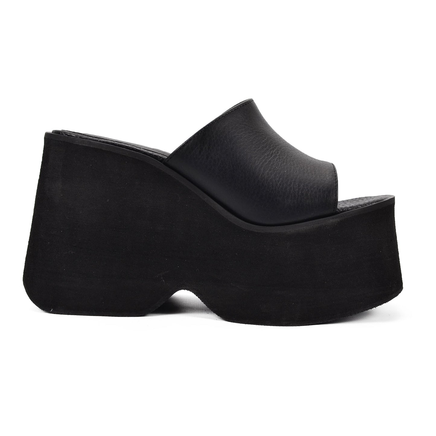 Samoa | Platform Wedge Leather Slide Sandal