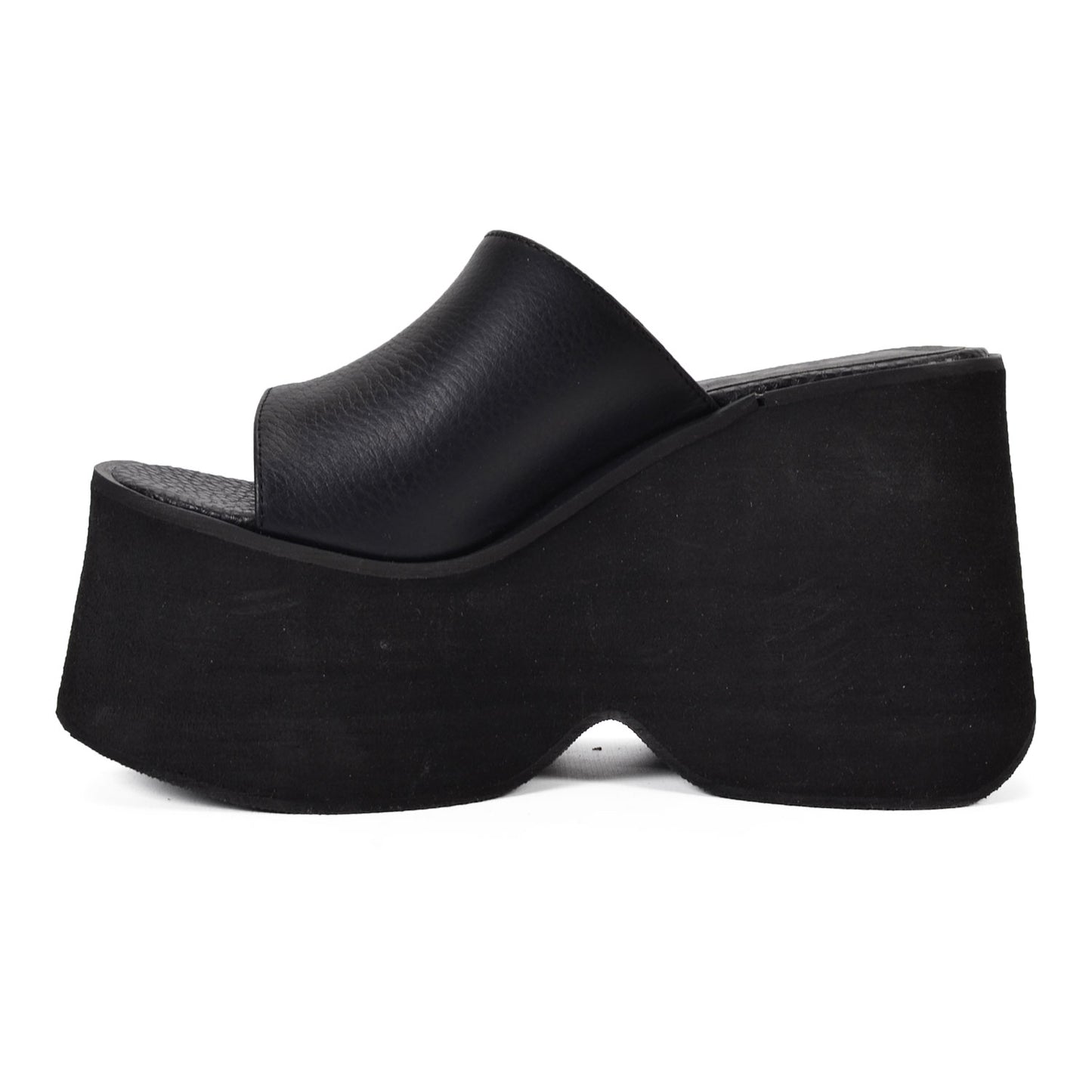 Samoa | Platform Wedge Leather Slide Sandal